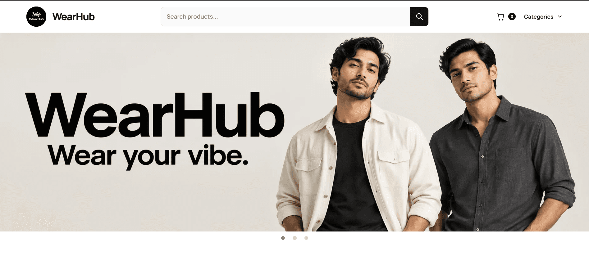 WearHub website preview